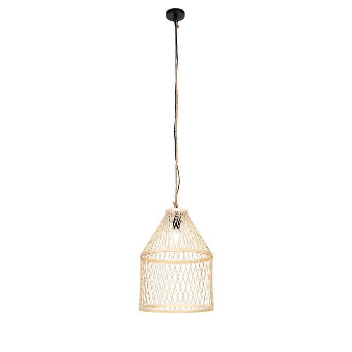 Landelijke buiten hanglamp rotan 40x55 cm - Calamus