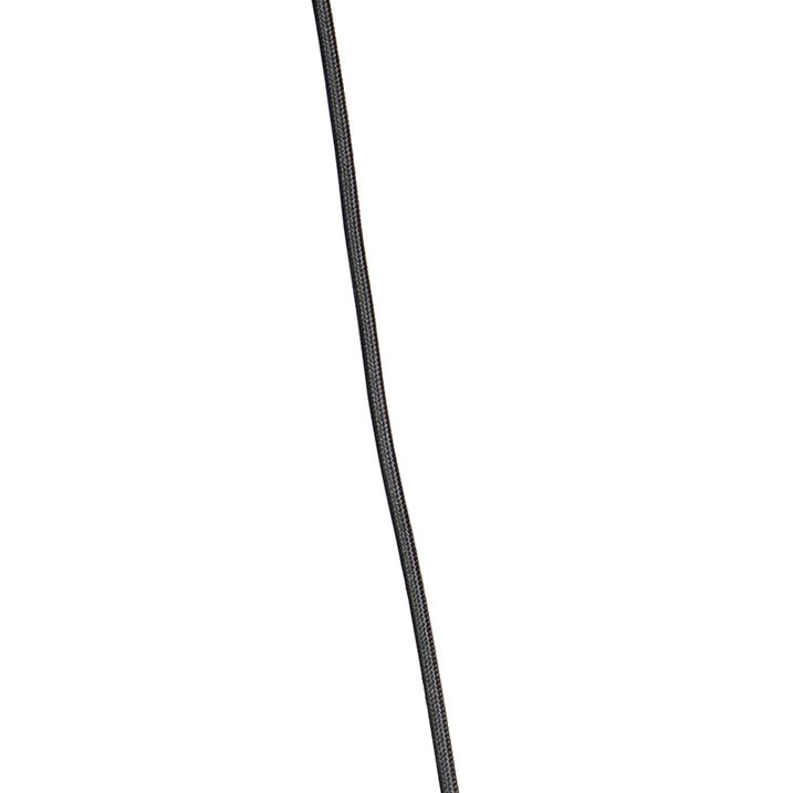 Moderne hanglamp zwart met grijs glas 20cm - Pallon