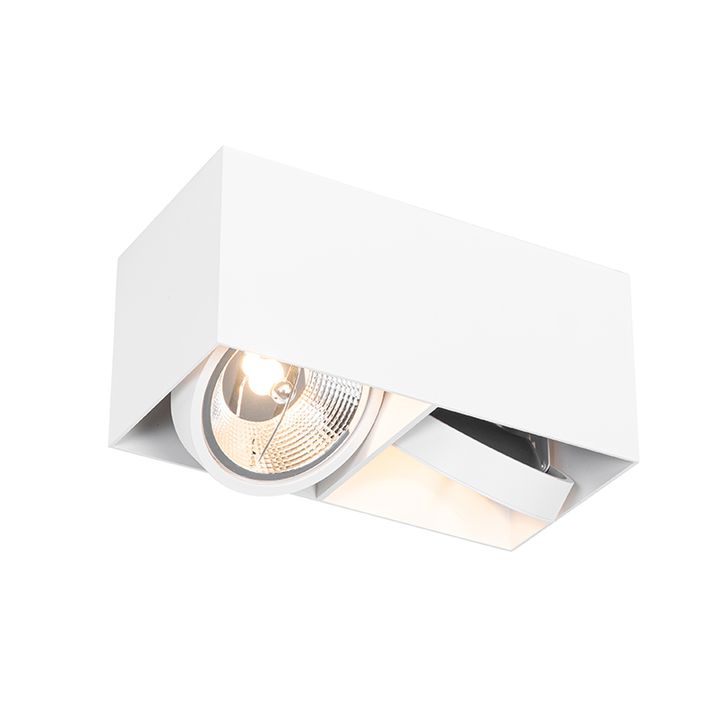Design spotlight med rektangulær AR111 2-lys - Box