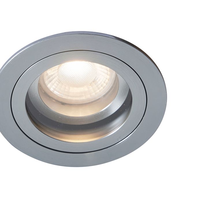 Modern Recessed Spotlight Gunmetal Adjustable IP44 - Chuck