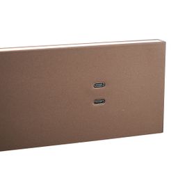 Set-di-2-lampade-da-parete-moderne-bronzo-scuro-regolabili-con-USB-C-incl.-LED---Modric