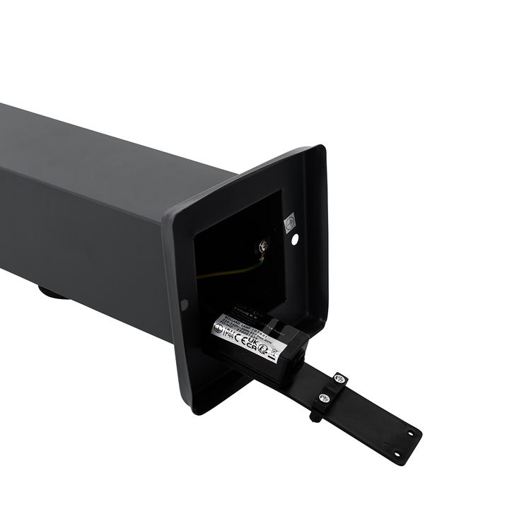 Soketli 80 cm koyu gri dış mekan lambası IP44 - Malios