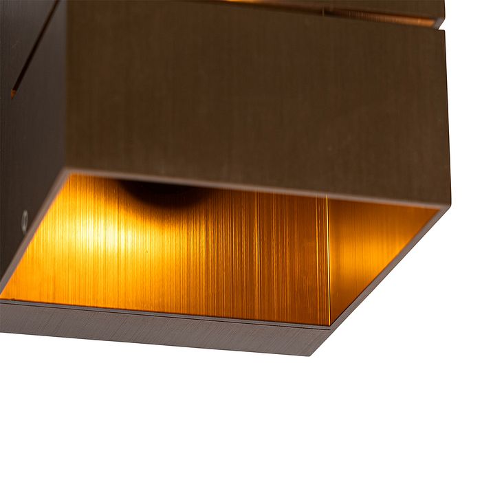 Applique murale moderne bronze foncé - Transfer Groove