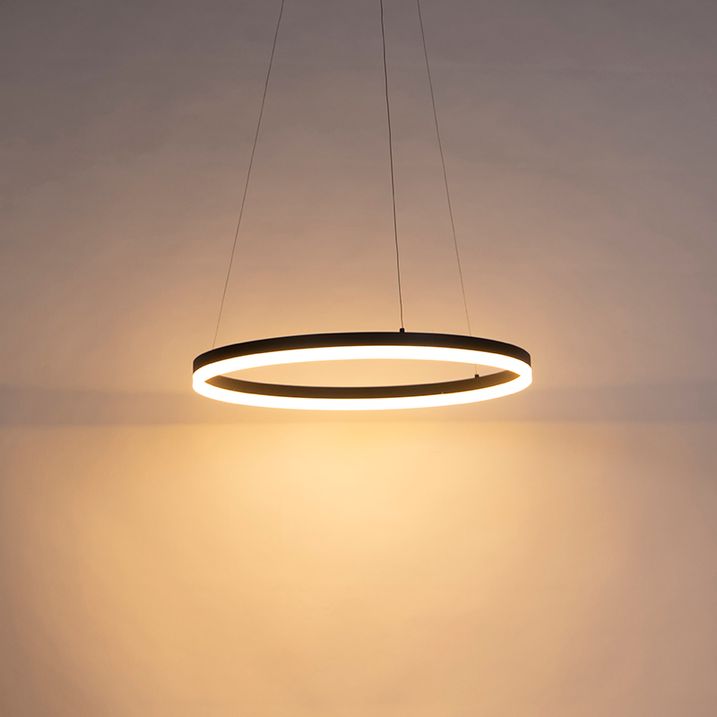 Design lógólámpa fekete 60 cm LED-del, 3 fokozatú fényerő-szabályozóval - Anello