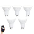 5er-Set-Smart-GU10-50mm-Dimmbare-LED-Lampen-Opal-7W-630-lm-2700K