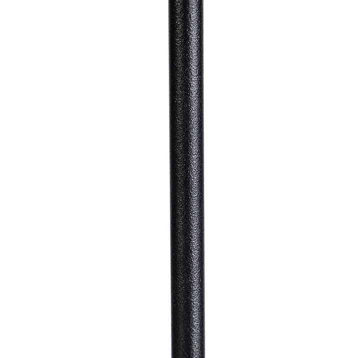 Floor Lamp Black Adjustable with Light Brown Lampshade 50 cm - Parte