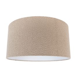 Stoffen lampenkap beige met teddy stof 50/50/25