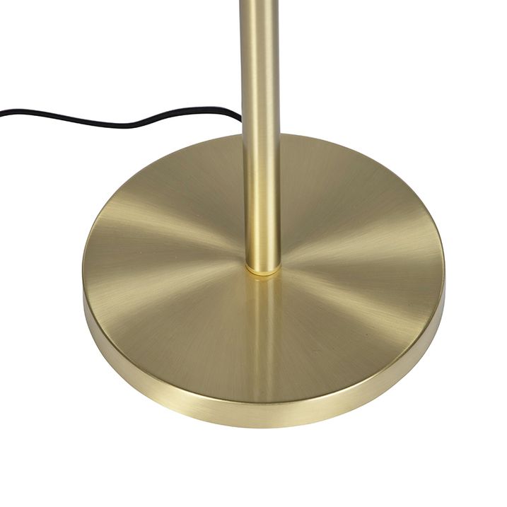 Lampă de podea botanică din alamă cu abajur verde 40 cm - Simplo