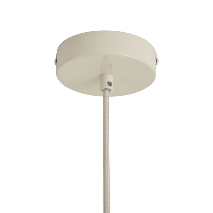Retro hanglamp beige met metalen kap - Ophelia