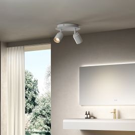 Moderne badkamer spot wit 2-lichts IP44 - Ducha