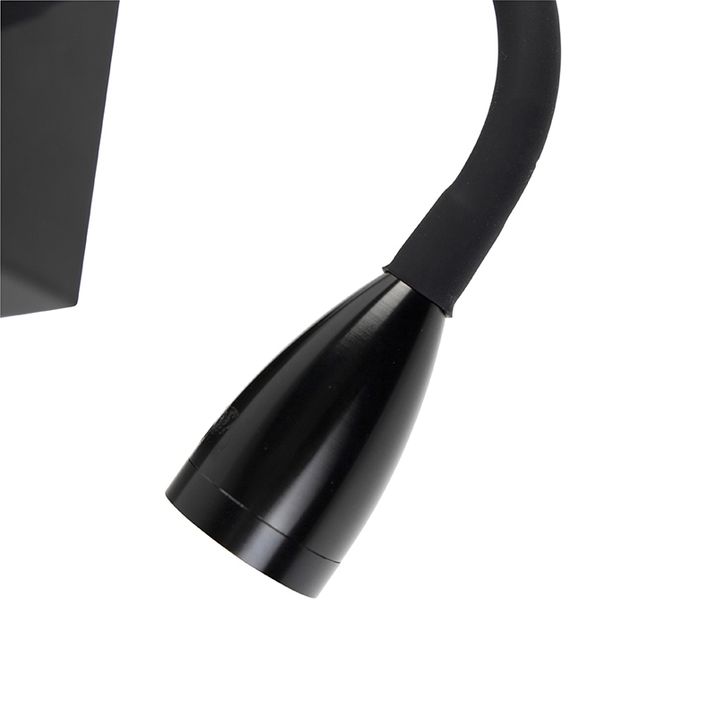 Candeeiro de parede moderno flexível preto LED - Flex