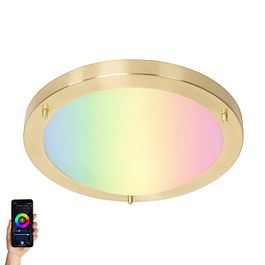 Pametna plafonska lampa zlatna 31 cm IP44 uključujući Wifi A60 - Yuma