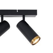 Plafoniera-moderna-cu-spoturi-negre-cu-bronz,-4-lumini-reglabile---Renna