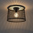 Φωτιστικό-οροφής-αγροτικό-μαύρο-rattan-40-cm-IP44---Calamus