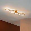 Taklampe-gull-inkl.-LED-3-trinns-dimmer-4-lys---Lupolo
