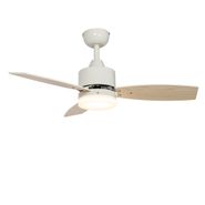 Ventilador-de-techo-exterior-blanco-con-aspecto-de-madera-de-91,3-cm-incl.-LED-regulable-con-mando-a-distancia-IP44---Toledo