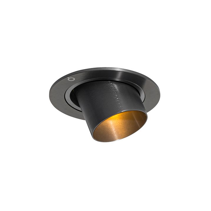 Modern Recessed Spotlight Gunmetal GU10 35mm Round Tiltable - Installa