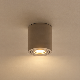 Mūsdienīgs griestu prožektors pelēkbrūns GU10 50 mm IP44 - Capa