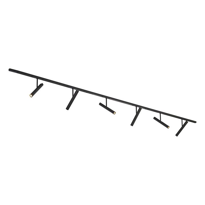 Modernt skensystem svart med 6 spotlights svart 1-fas - Slimline Avery