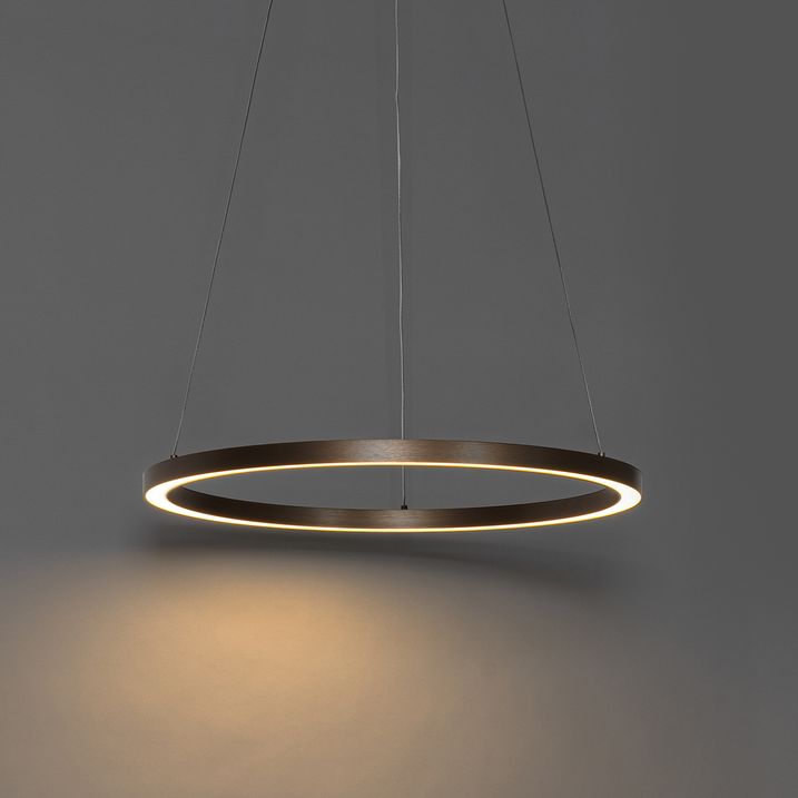 Lampa wisząca brązowa 60 cm w tym LED 3-stopniowy ściemniacz - Girello