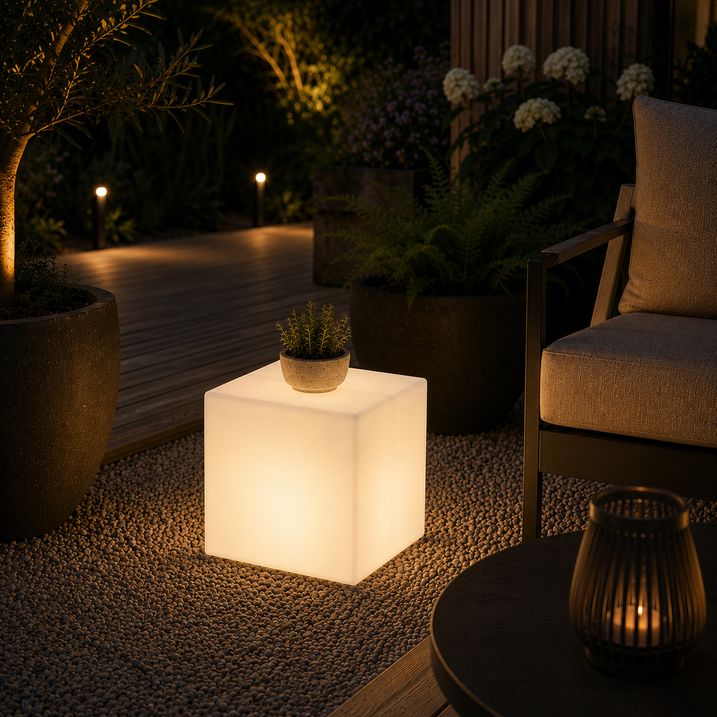 Modern Outdoor Lamp White 38 cm Square IP44 - Nura