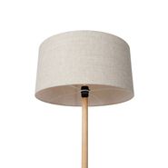 Lampadaire-rustique-en-bois-avec-abat-jour-brun-clair---Mels