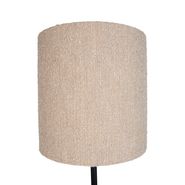 Moderná-stojaca-lampa-čierna-s-béžovým-buklé-tienidlom-40-cm---Simplo