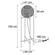 Moderní-stojací-lampa-černá---Mesh-Ball