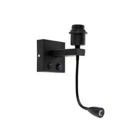 Modern Wall Light Black with Flexible Arm - Brescia Combi