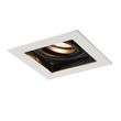 Moderne-inbouwspot-wit-met-zwart-verstelbaar---Carree