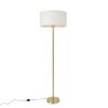 Gulvlampe messing med hvid skærm 50 cm - Simplo
