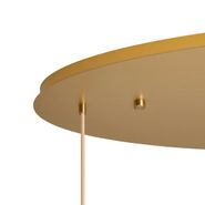 Lampada-a-sospensione-Art-Déco-ottone-con-rosone-ovale-e-vetro-ambrato-6-luci---Douglass