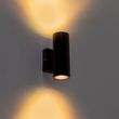 Set-of-2-Outdoor-Wall-Lamps-Black-IP44---Duo