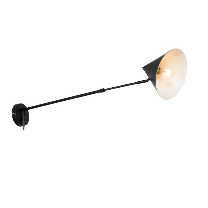 Lampa de perete de design neagră reglabilă - Triangolo