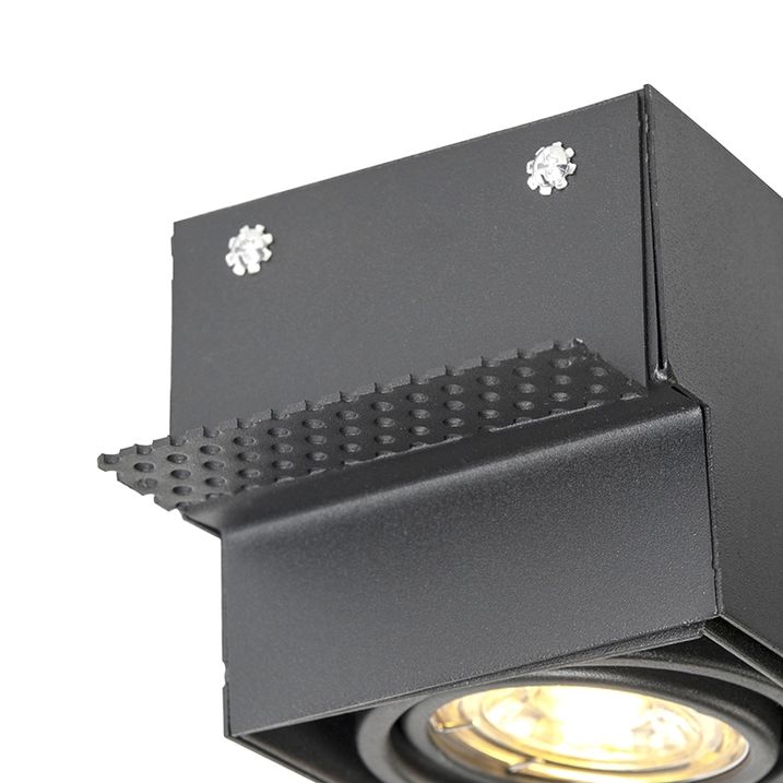 Recessed Spotlight Black GU10 Rotatable and Tiltable Trimless - Oneon