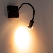Lámpara-de-pared-flexible-moderna-USB-negra---Zeno