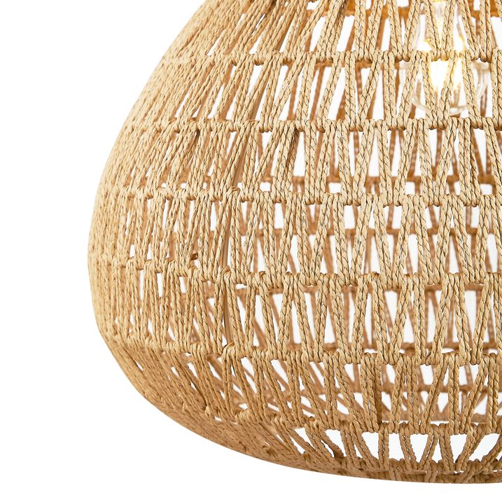 Skandinaavinen riippuvalaisin ruskea 45cm - Lina Natural