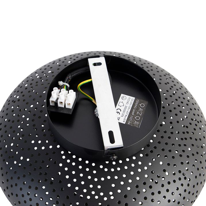 Pametna plafonska lampa crna sa zlatnim detaljima 25 cm uključujući Wifi P45 - Radiance