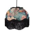 Hanglamp-zwart-met-bloemen-kap-en-witte-binnenkant-31,5cm-3-lichts---Cava