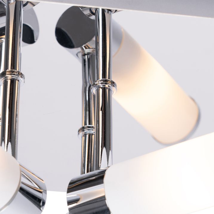 Plafonnier de salle de bain moderne chromé 4 lumières IP44 - Bath