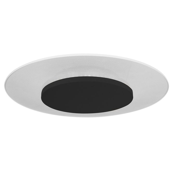 Moderne plafondlamp wit met zwart 42cm incl. LED - Lido