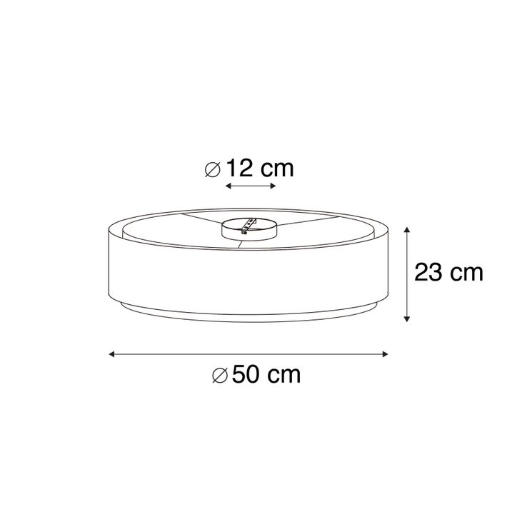Kaasaegne laelamp valge 50 cm 3-valgusti - Drum Duo