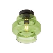Retro-plafondlamp-zwart-met-groen-glas---Denise
