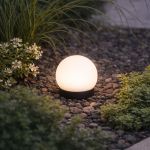 Moderne buitenlamp 12V wit 12cm incl. LED IP65 - Voltaire Luno