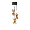 Art Deco piekaramā lampa zelta 3 gaismām - Wesley