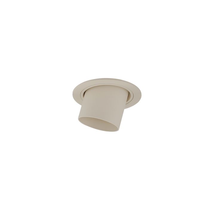 Set van 6 inbouwspots beige GU10 50mm rond draai- en kantelbaar - Installa
