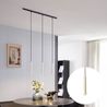 Modern railsysteem met 3 hanglampen beige met zwart 1-fase - Slimline Keno