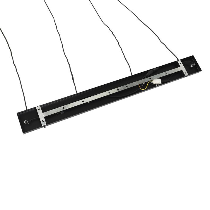 Smart Pendant Lamp Black with Smoke Glass 4-Lights Incl. 4 Wifi ST64 - Laura
