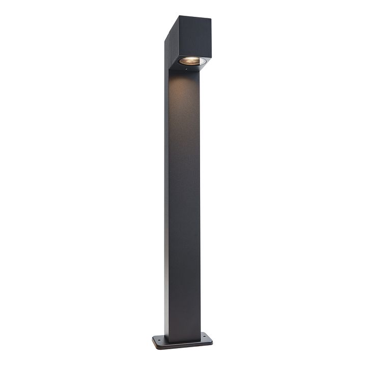 Modernus lauko grindų šviestuvas juodas 65 cm su lizdu IP44 - Baleno