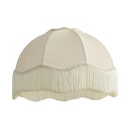 Beige-kangasvarjostin-valkoisella-sisäosalla-45/15/21,5---Heritage